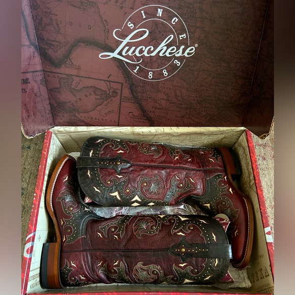 Lucchese Shoes - Lucchese Studded Scarlett Boots